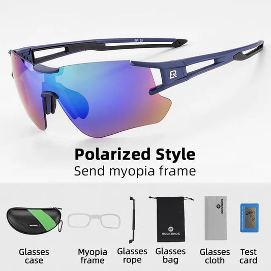 Rockbros Polarized Cycling Sunglasses UV400 Anti Glare Bike Eyewear