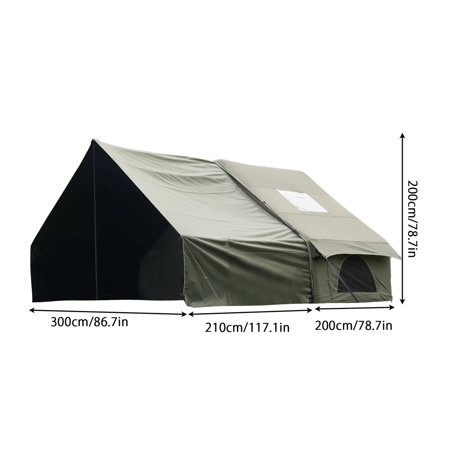 Inflatable Camping Tent With Skylight And Quick Air Flow