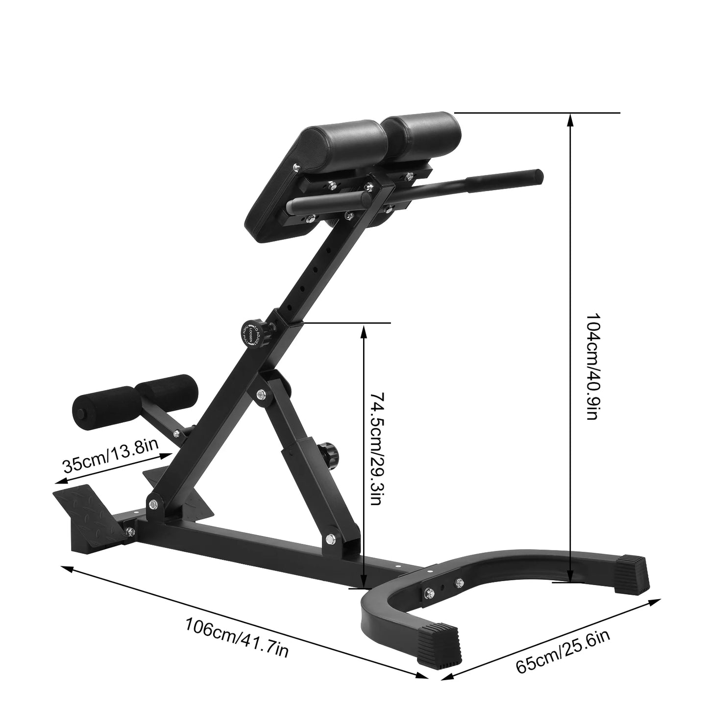 Folding Hyperextension Bench Roman Chair For Core Back Training