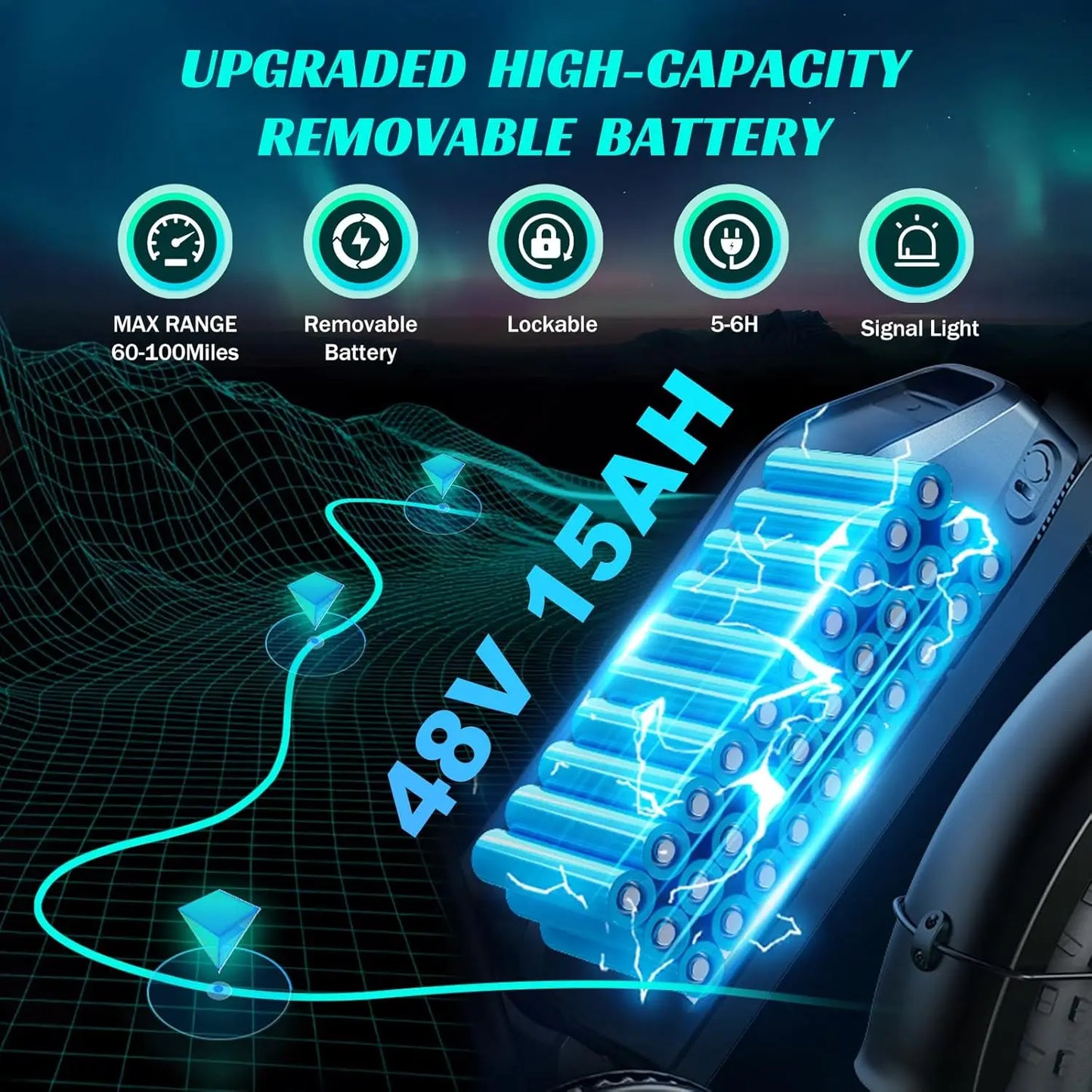 TST R002S 1500W Electric Bike For All Terrains Performance