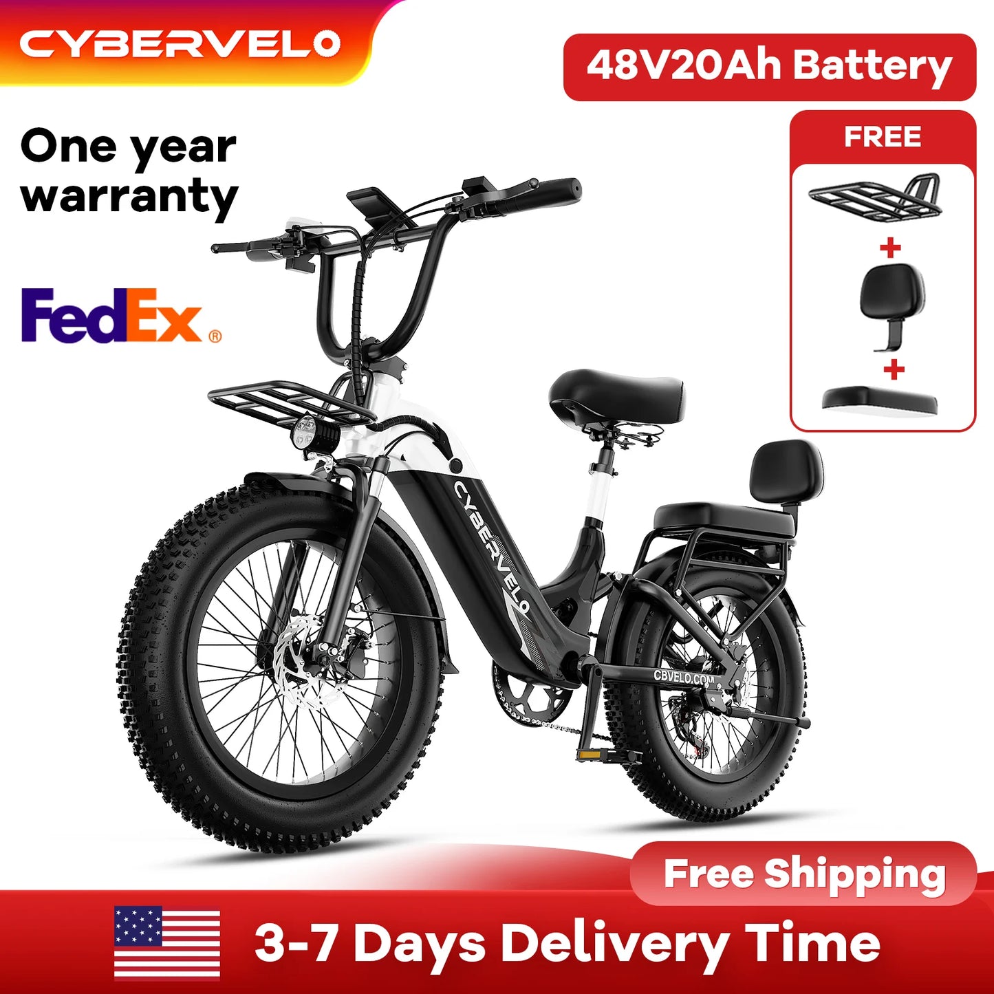 CYBERVELO EK12 1500W Electric Bike With 20Ah Battery Long Range
