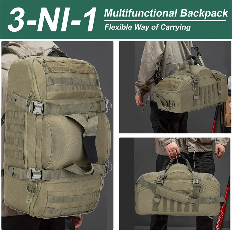 LQARMY Outdoor Mountaineering Backpack Molle Tactical Hiking Bag