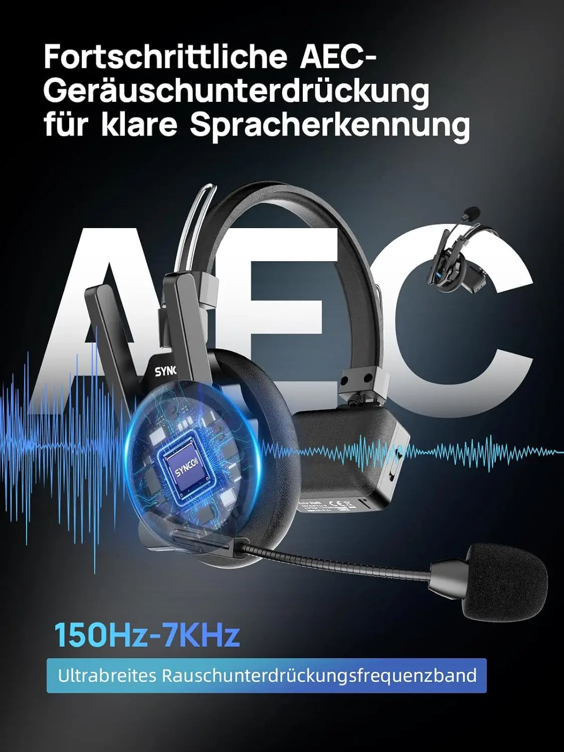SYNCO XTALK XPRO5 Wireless Intercom Headset With 24 Hour Battery