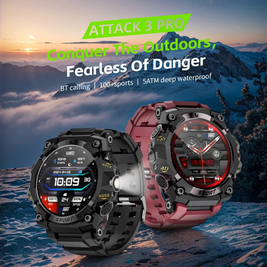 LOKMAT Rugged Smart Watch With Bluetooth Calls Fitness Tracker