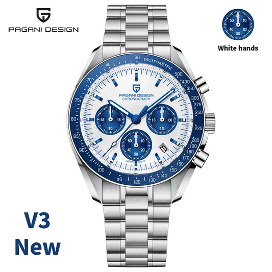 Pagani Design Men Quartz Chronograph Watch Sapphire Crystal