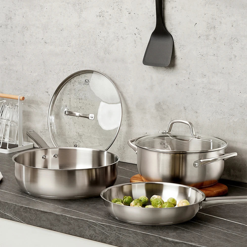KOCH SYSTEME CS All Stoves Compatible Stainless Steel Cookware Set