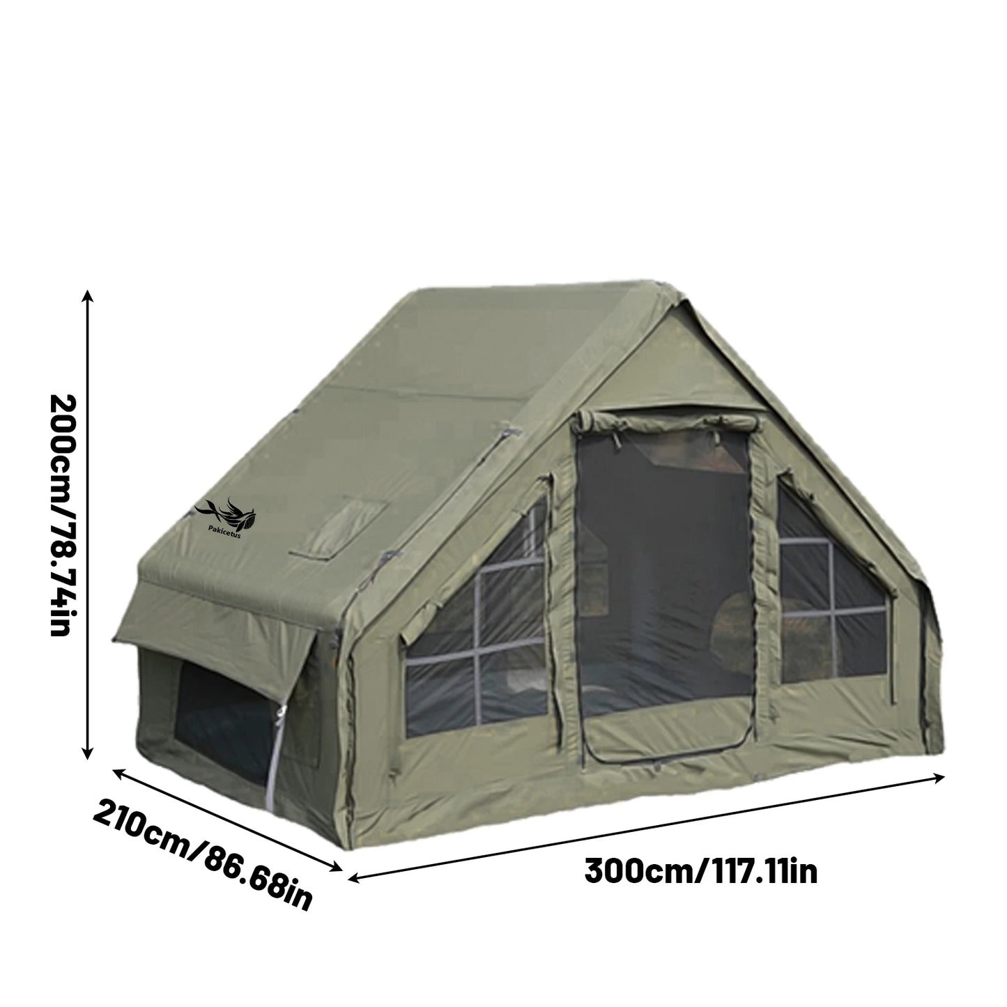Inflatable Camping Tent With Skylight And Quick Air Flow