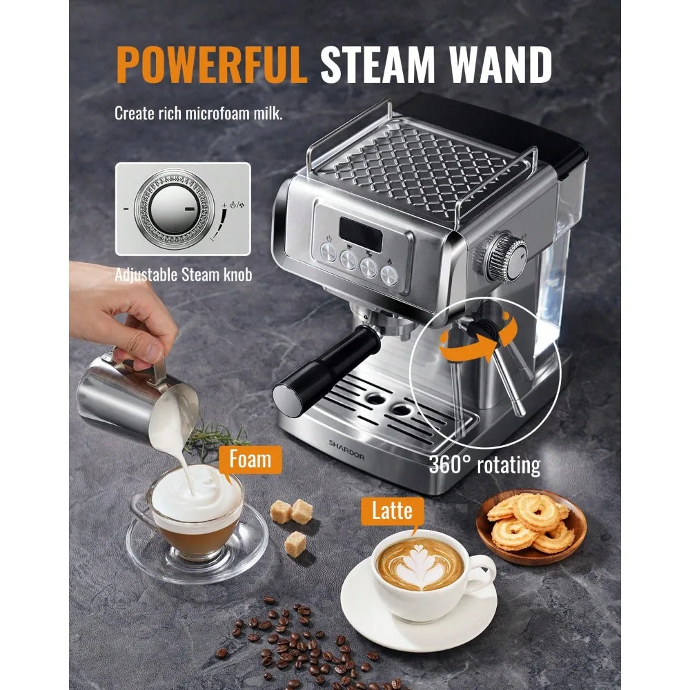 Espresso Machine 20 Bar With Milk Frother Steam Wand