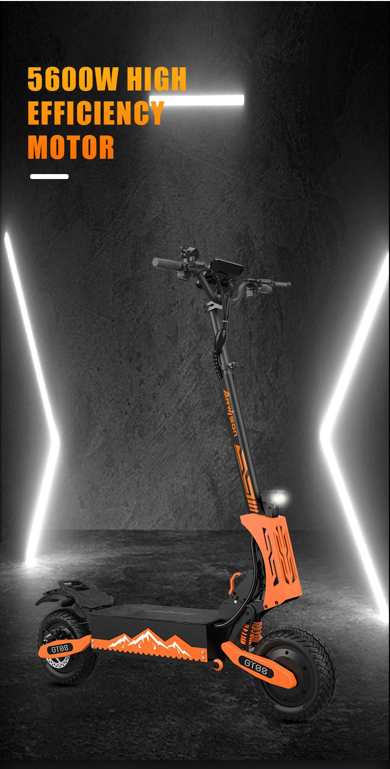 Arwibon 5600W Dual Motor Electric Scooter Folding Off-Road 46MPH
