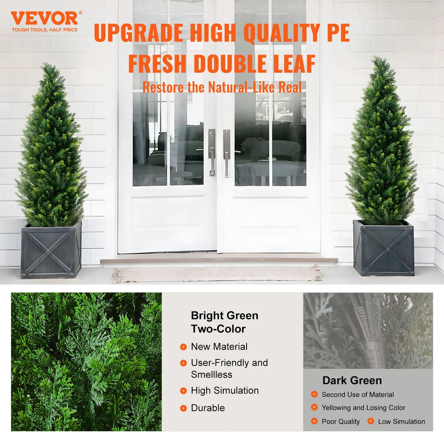 SucceBuy Artificial Cedar Topiary Tree for Home Outdoor Decor