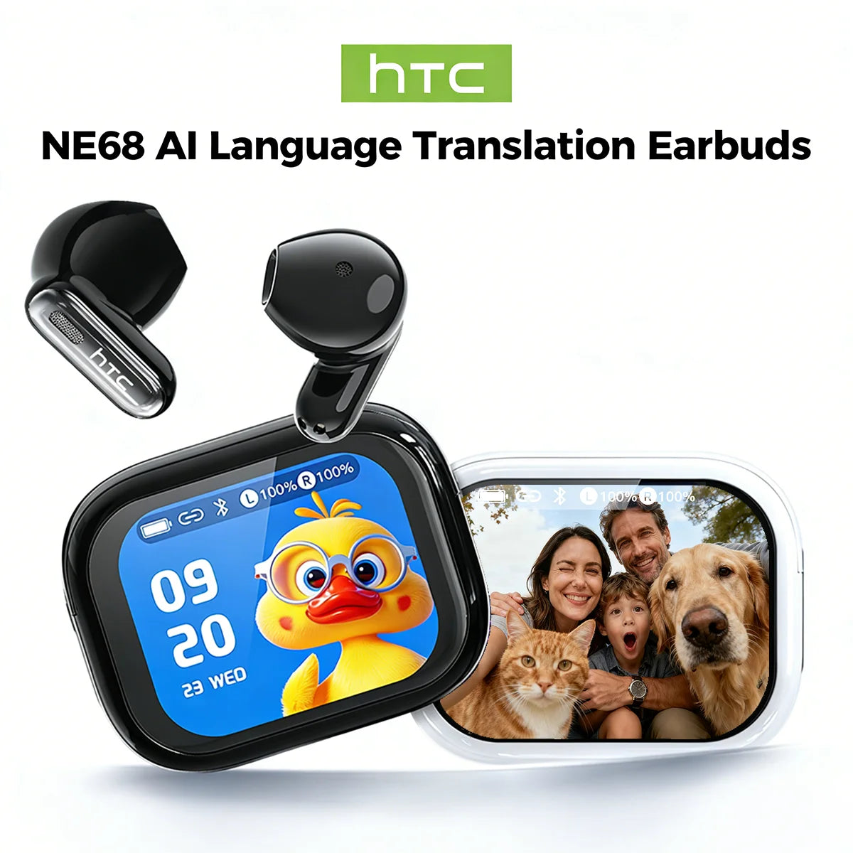 HTC NE68 Wireless Earphones Bluetooth Earbuds With Active Noise Cancellation
