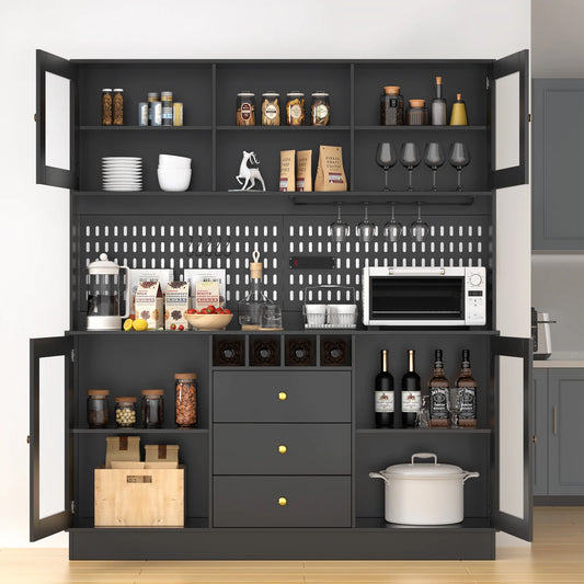 VOWNER Pantry Cabinet Freestanding Kitchen Storage Buffet Hutch