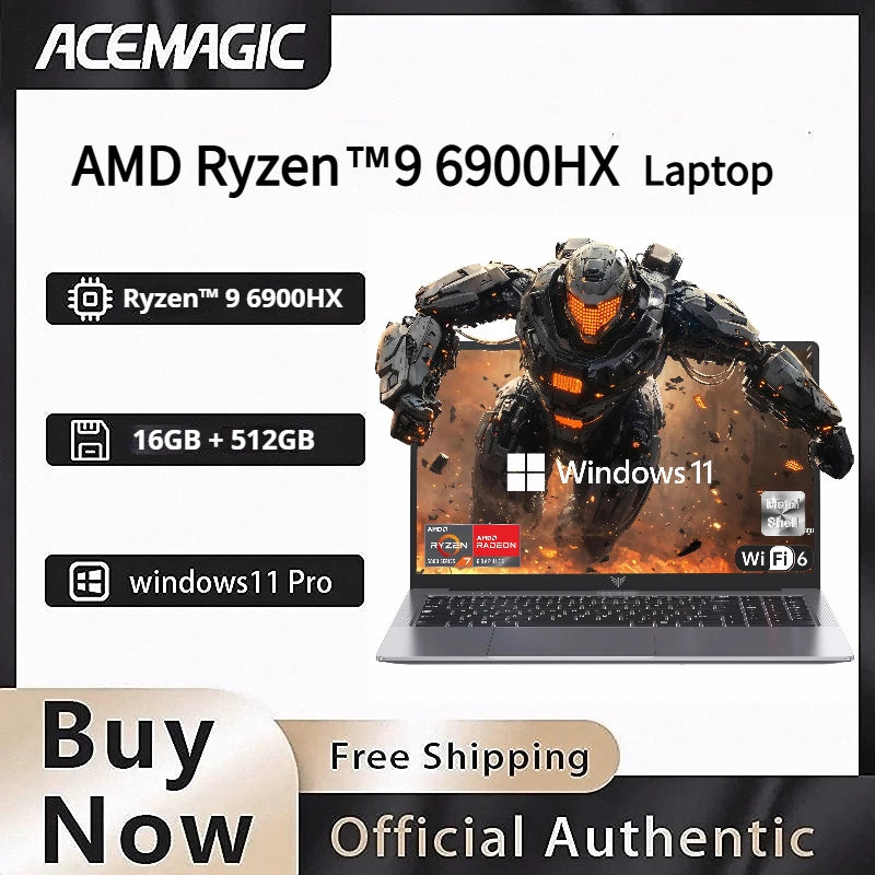Acemagic Ryzen 9 Gaming Laptop Featuring Radeon Graphics
