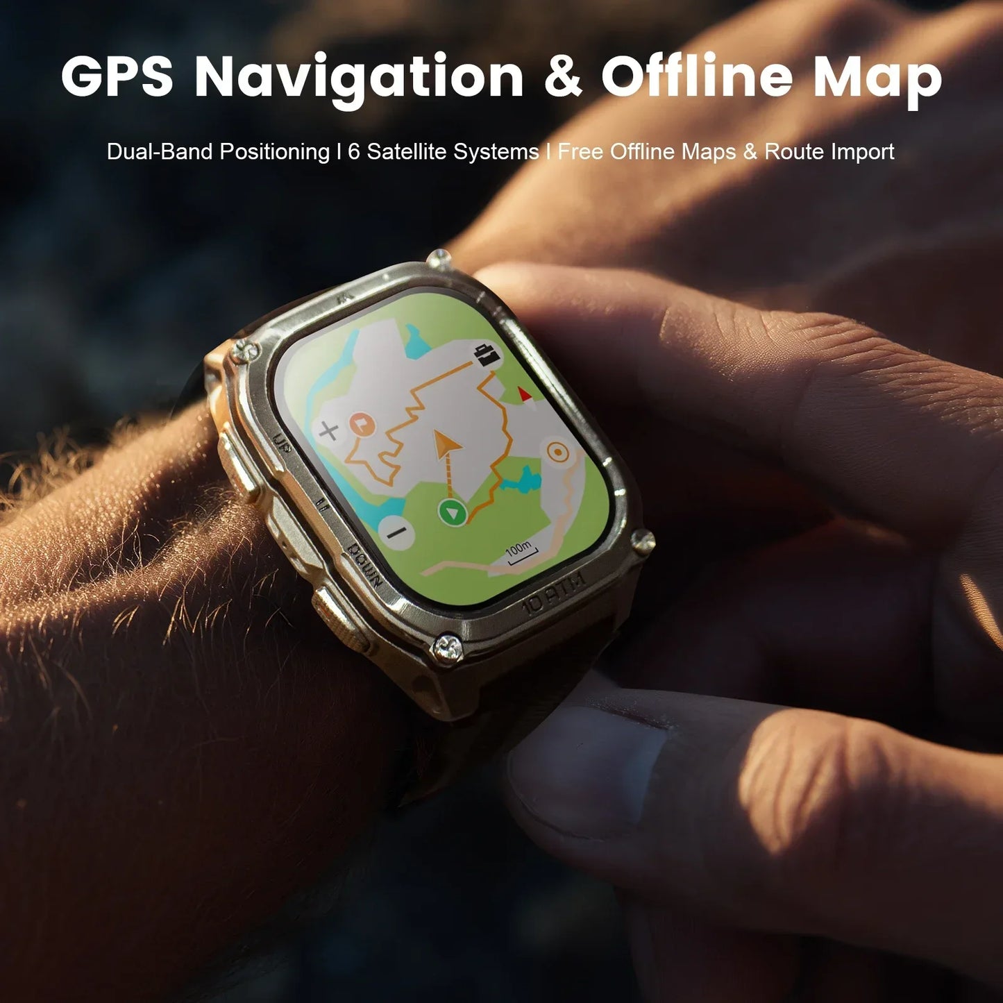 KOSPET Tank M4 Smartwatch With GPS 10ATM Waterproof