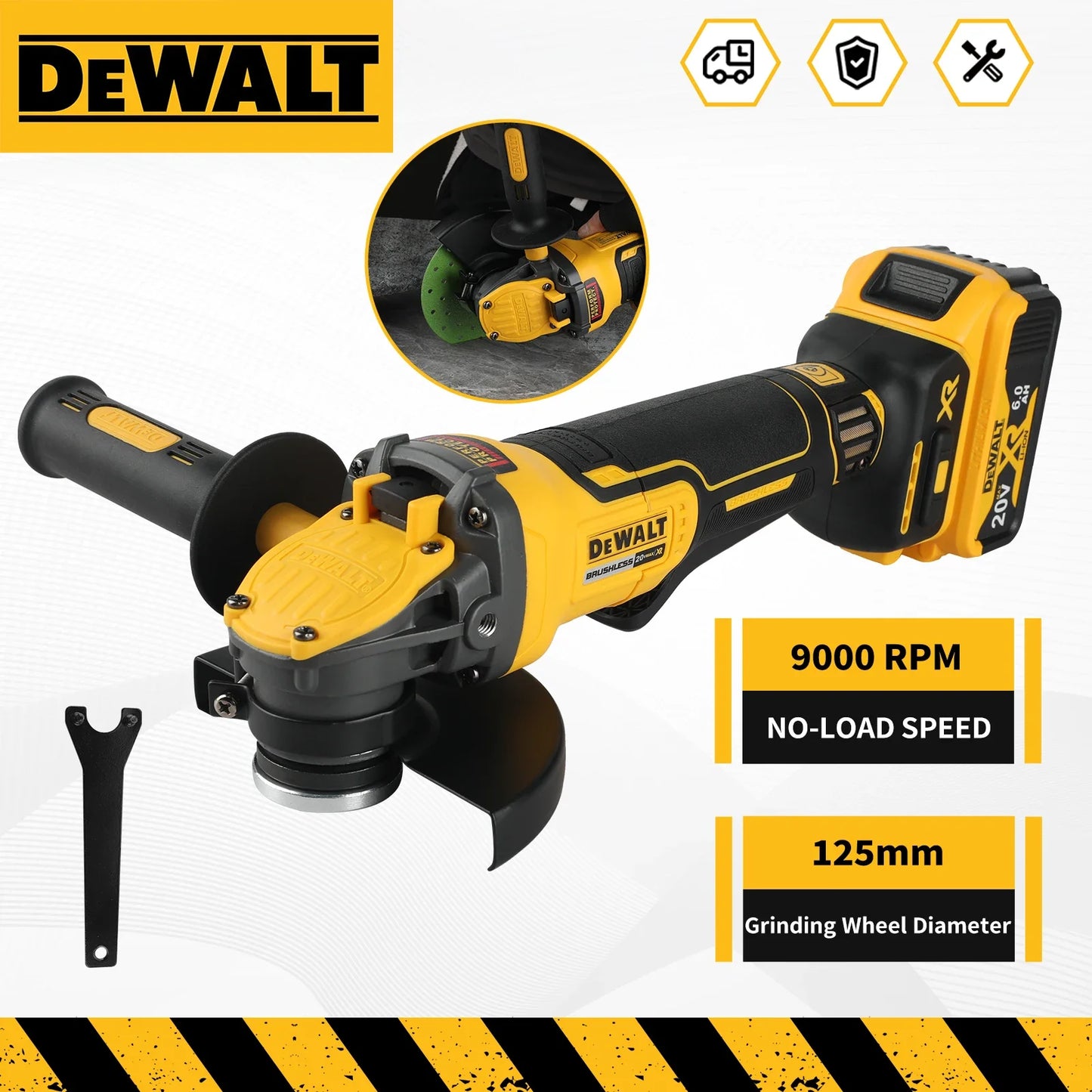 DEWALT DCG416 20V Max Brushless Bare Angle Grinder