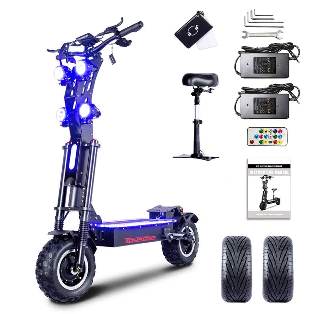 TOURSOR Electric Scooter Dual Motor 8000W 60V NFC Unlock