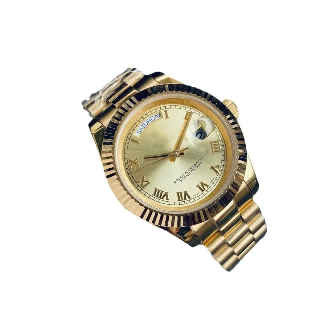 Mens Quartz Watch With Sapphire Glass Date Display