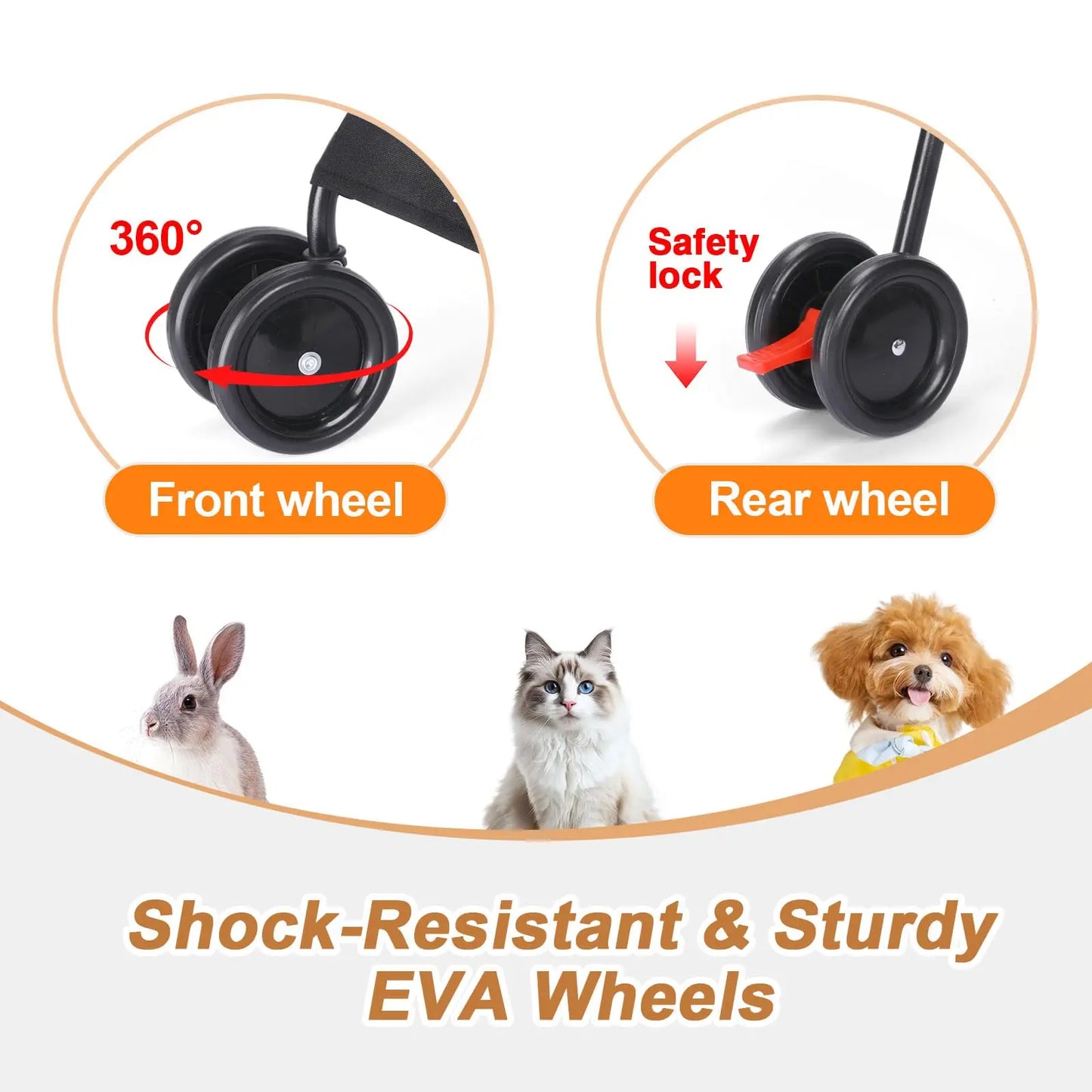 Portable Travel Dog Stroller For Small Pets And Cats
