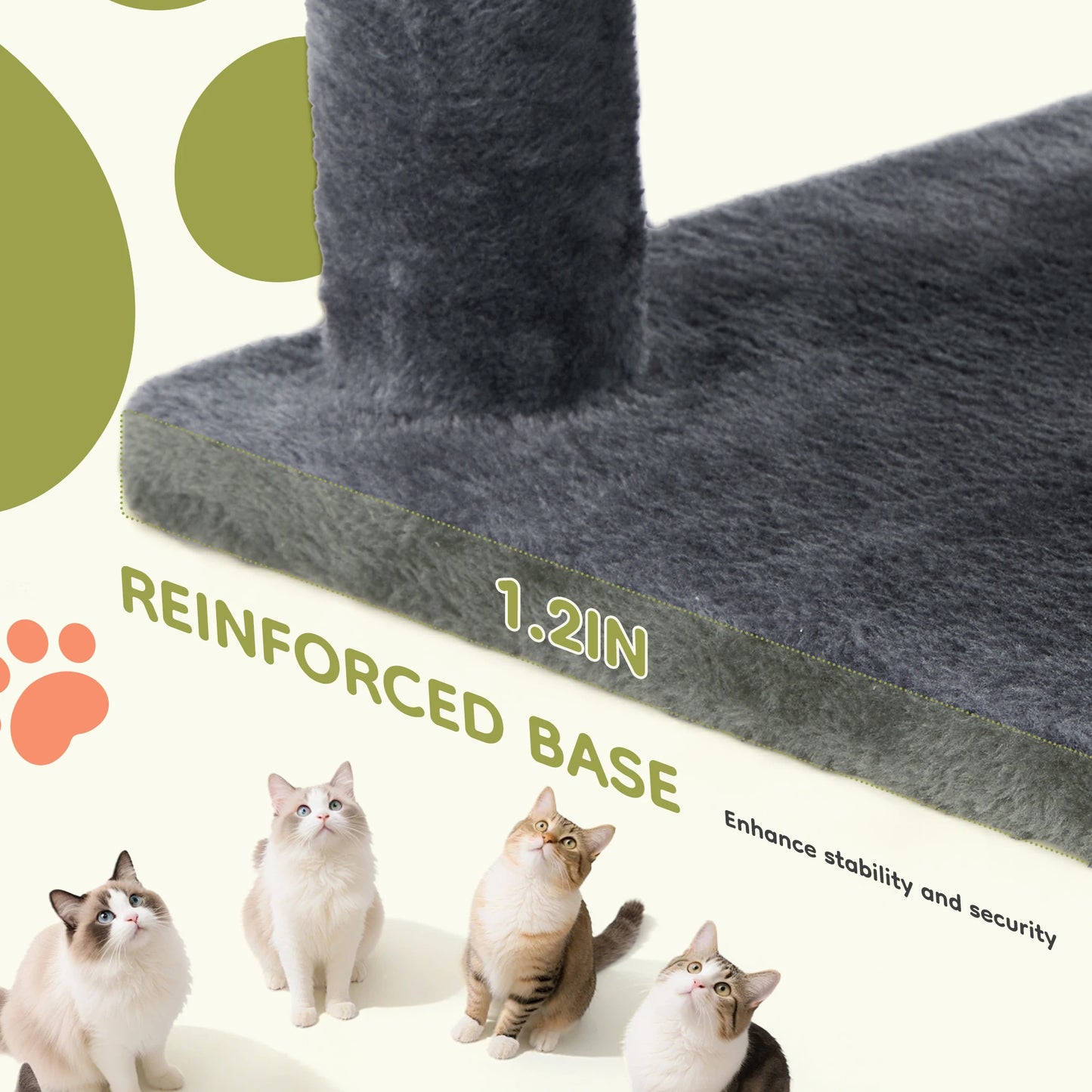 JHK Multi-Level Cat Tree Tower With Condo And Scratching Posts