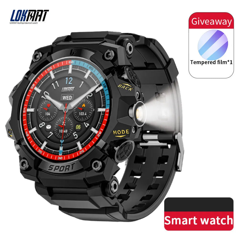 LOKMAT Rugged Smart Watch With Bluetooth Calls Fitness Tracker