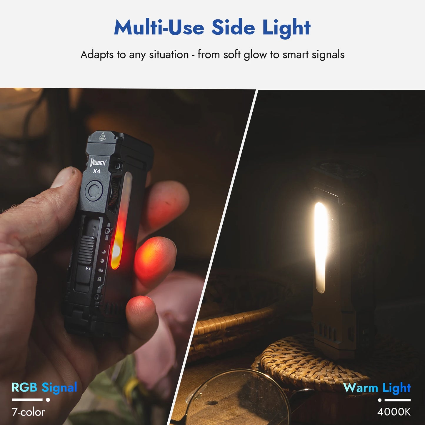 WUBEN X4 EDC Flat Flashlight With Magnetic IP68