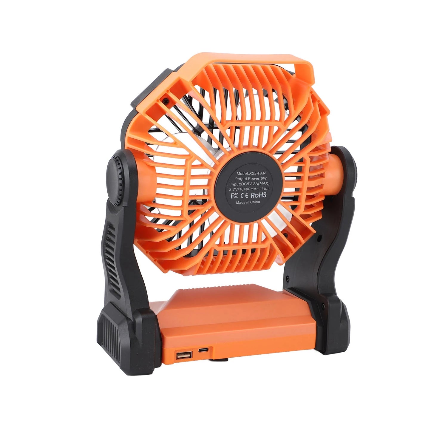 DOACT Portable Tent Fan With LED Lantern 10400mAh USB Rechargeable