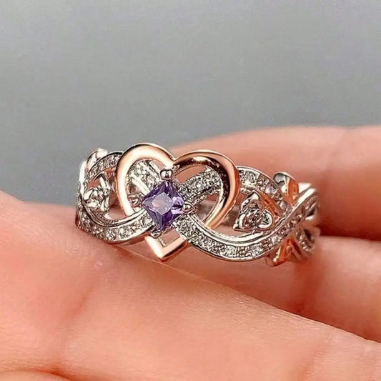 Heart Zirconia Wedding Ring for Women Fashion Jewelry Gift Idea
