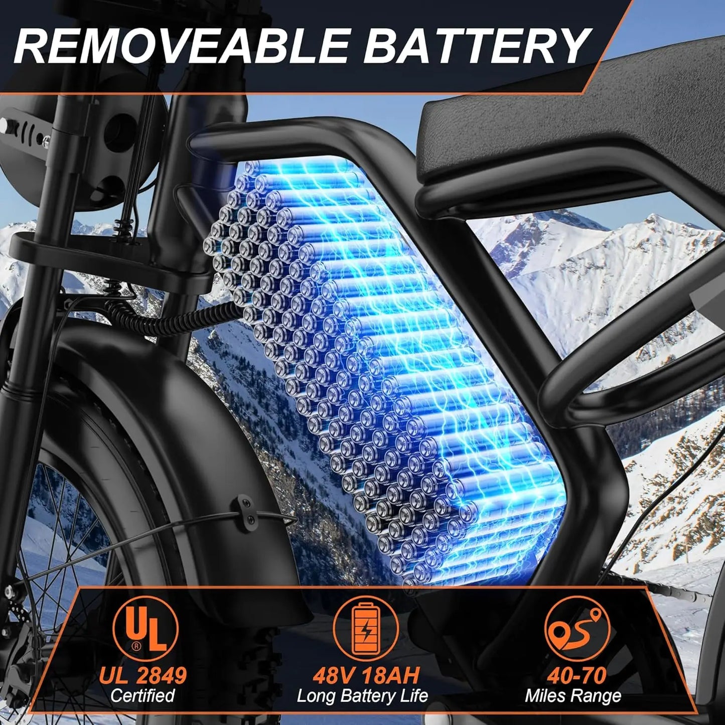 AOVOWHEEL AW2PRO Electric Bike 1500W Fat Tire 70 Miles Range