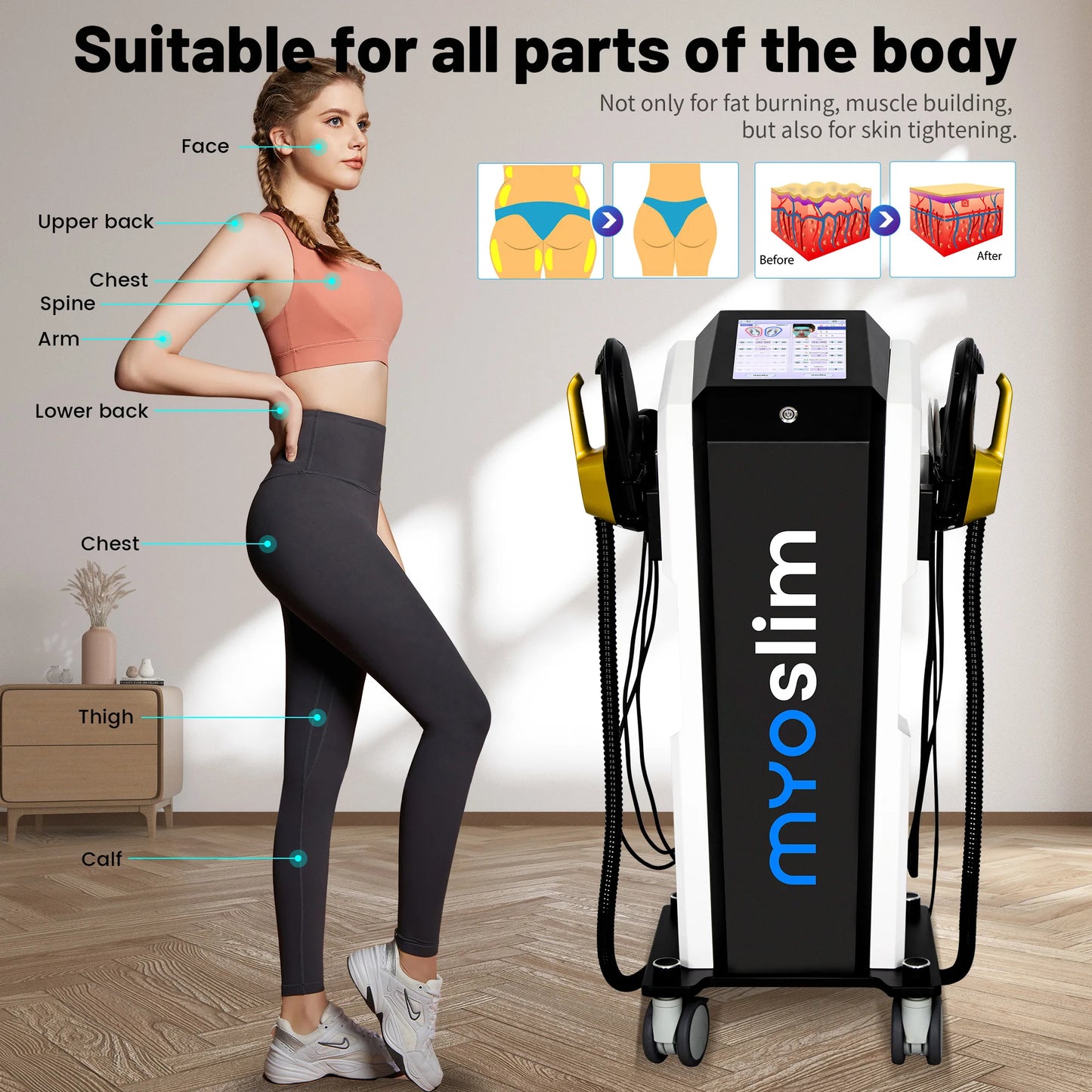 Professional 2 In 1 EMS RF Lifting Fat Burning Machine