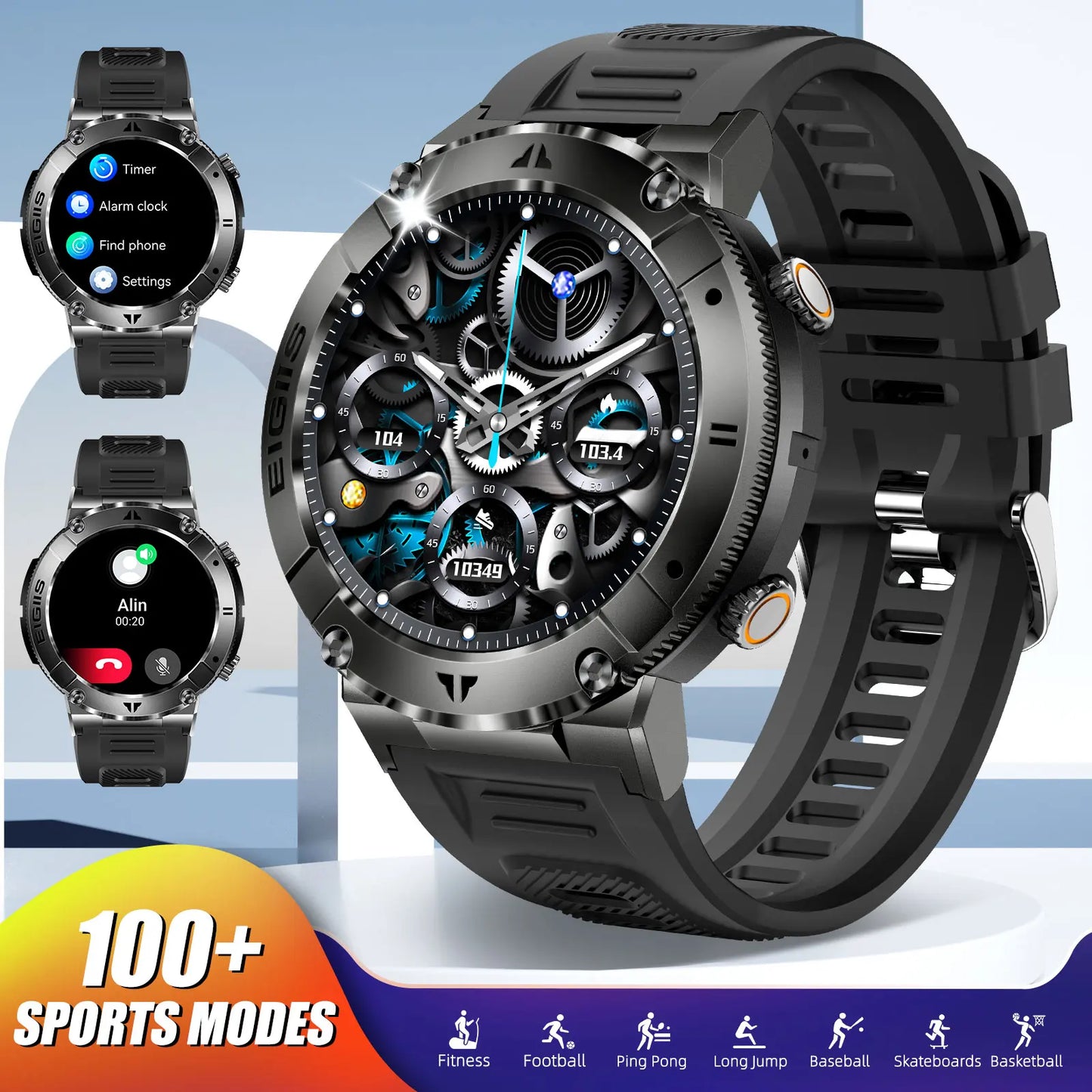 LaNikar Smartwatch For Men TFT Display Bluetooth Blood Pressure Monitor