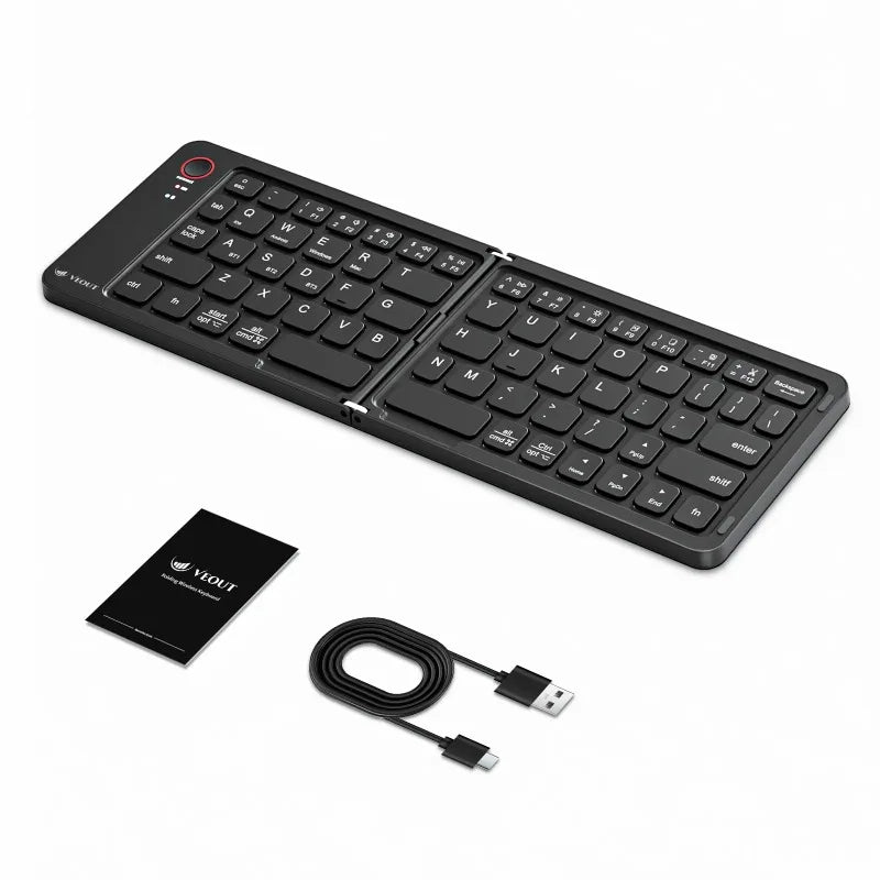 E4 Wireless Folding Keyboard For Mobile Devices With USB Interface