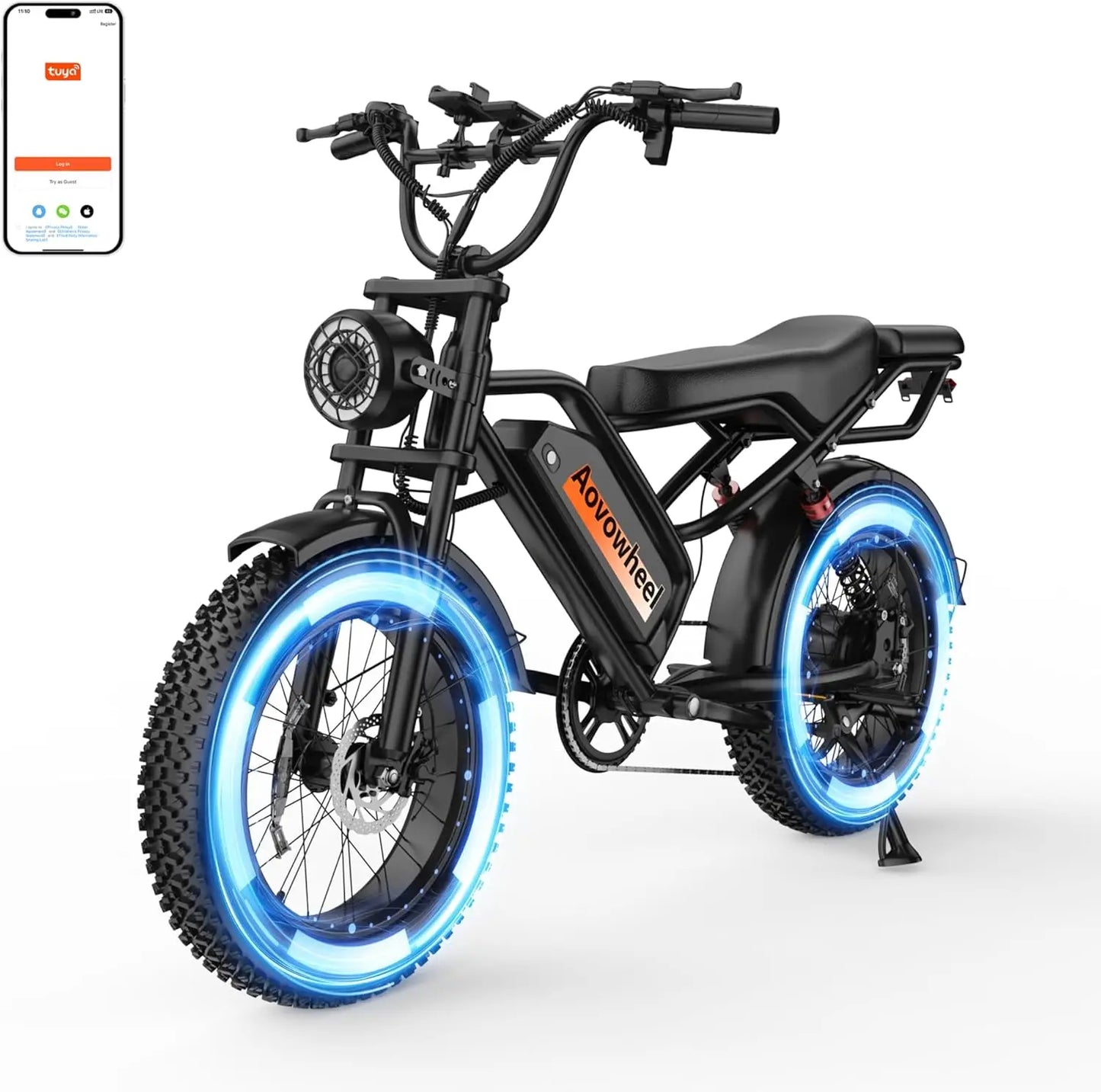 AOVOWHEEL AW2PRO Electric Bike 1500W Fat Tire 70 Miles Range