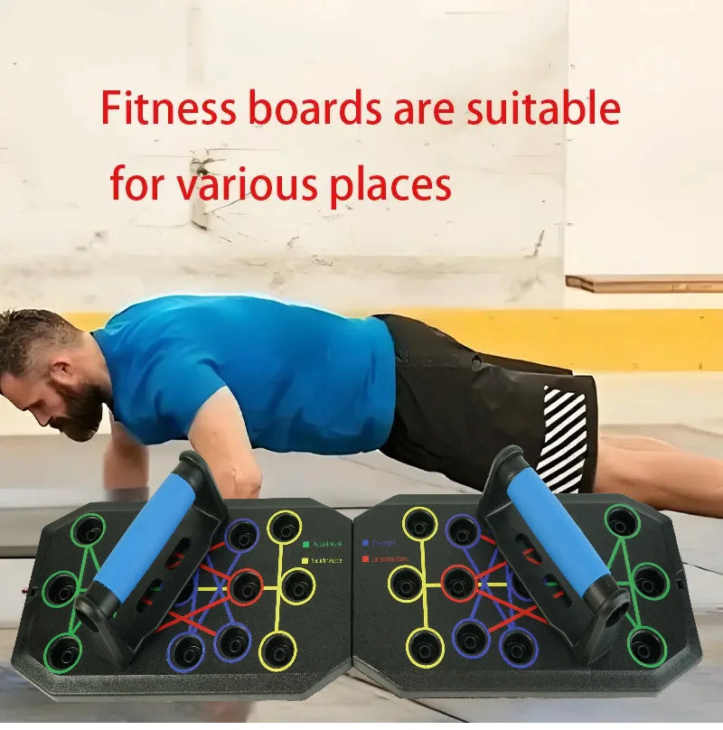 Portable Foldable Push Up Board With Handles Full Body Training