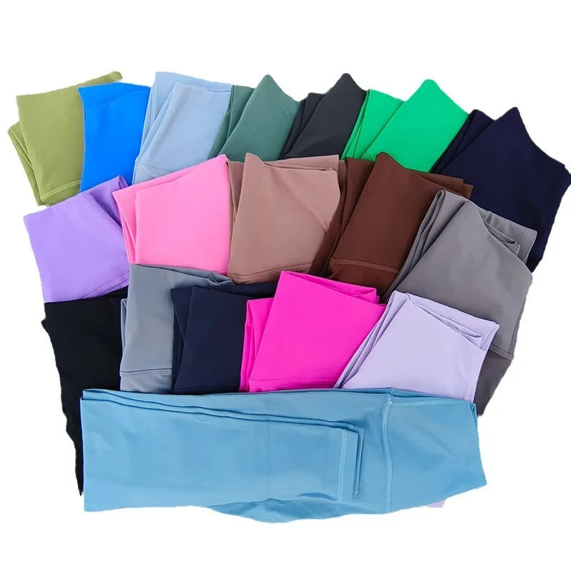Women High Waist Yoga Leggings Breathable Nylon Tights