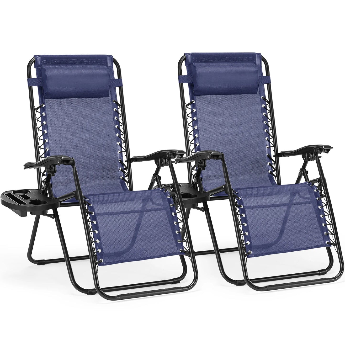 JHK Zero Gravity Recliners Set With Cup Holders