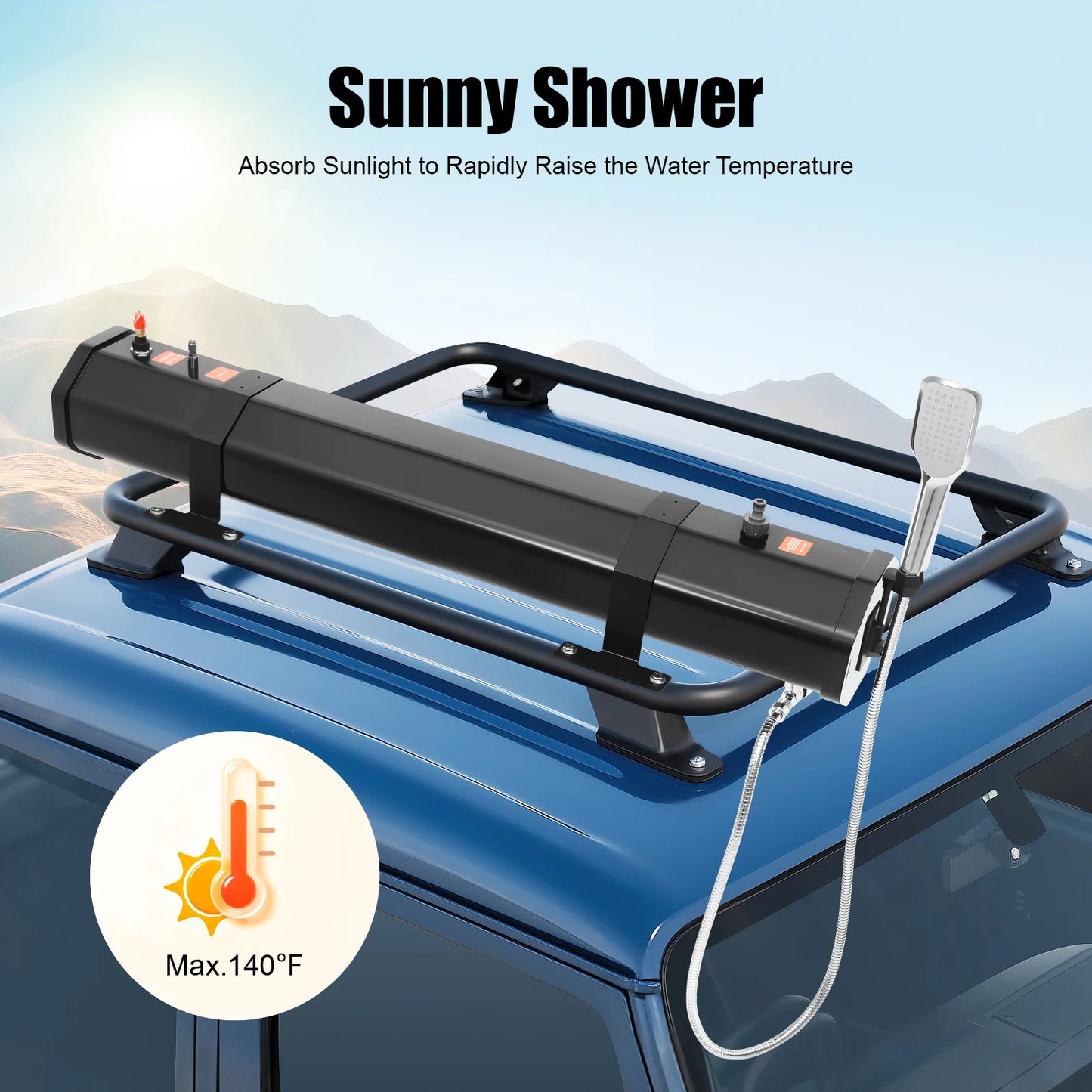 Portable Water Tank For Camping Roof Rack Shower And Outdoors