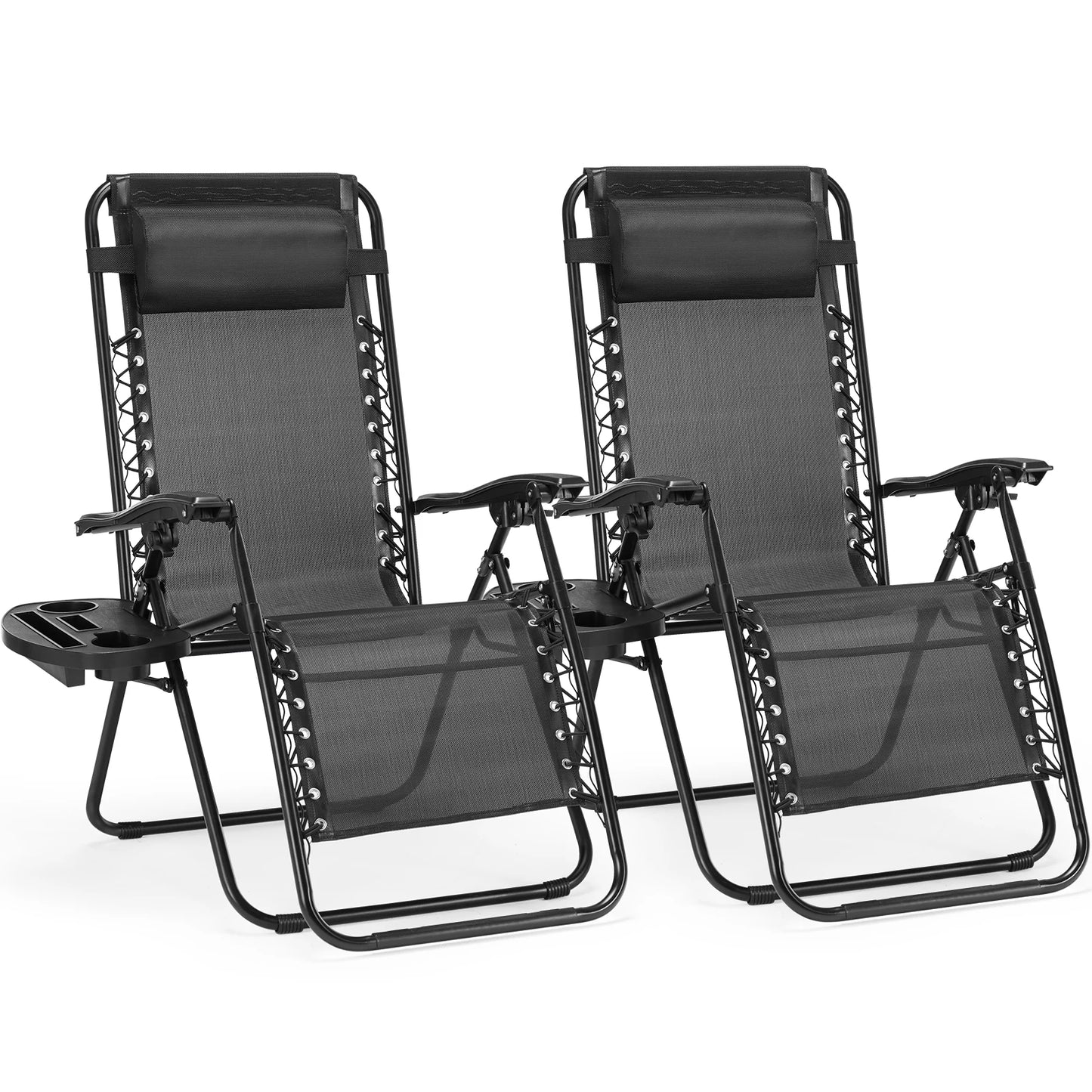 JHK Zero Gravity Recliners Set With Cup Holders