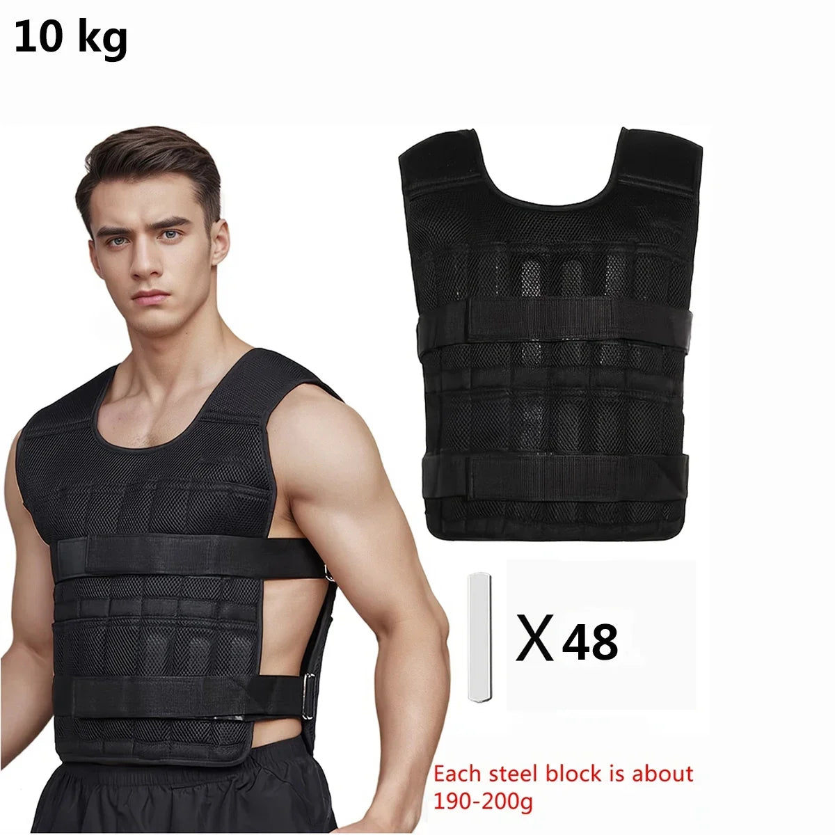 Weight Vest And Ankle Wrist Weights Fitness Training Kit