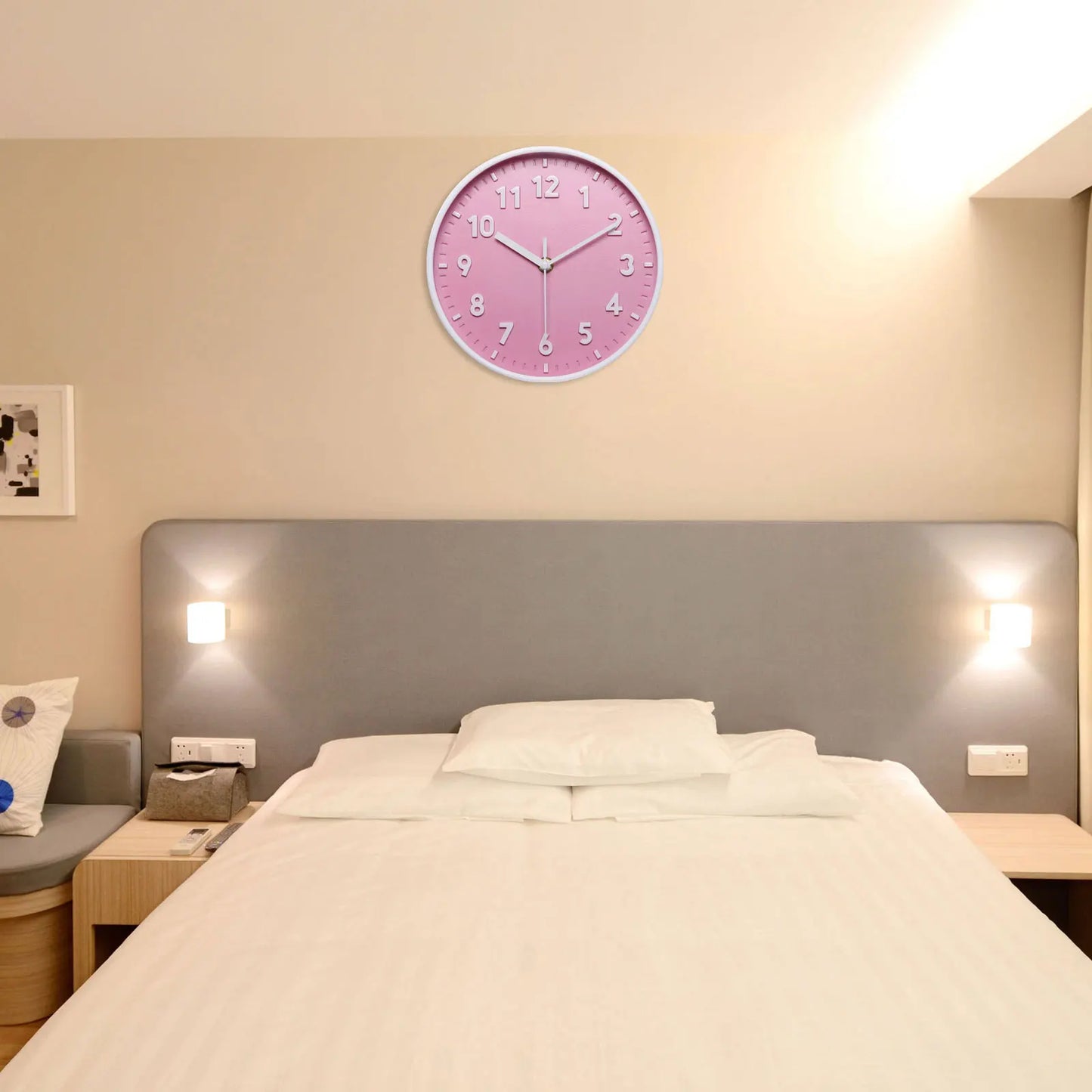 UXCELL Wall Clock Quartz Battery Operated Silent Non-Ticking