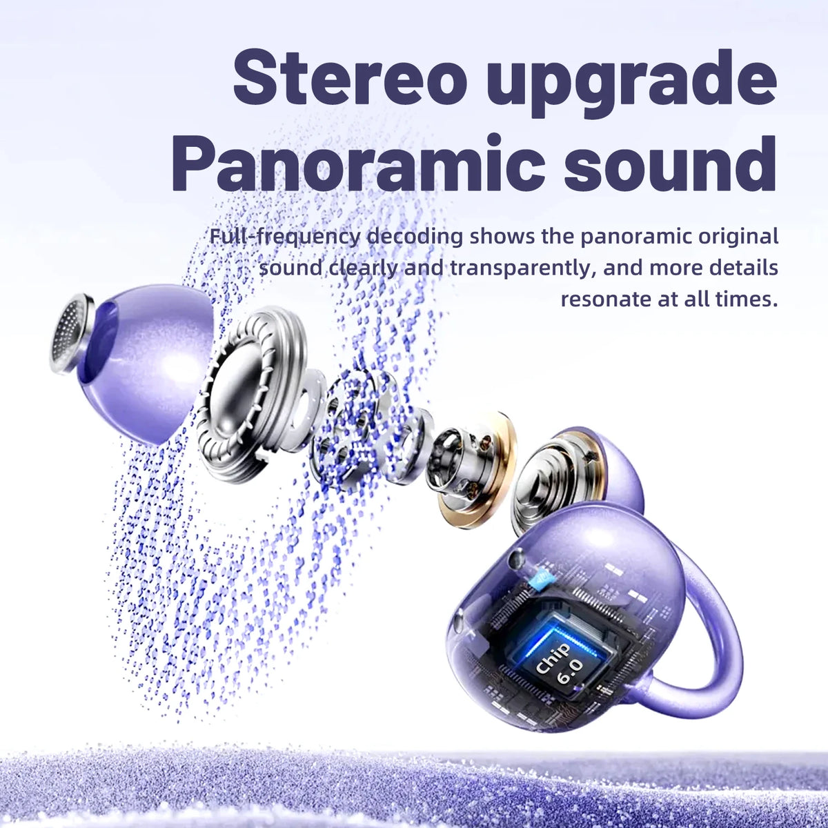 Insonixn Open Ear Clip Headphones Wireless Bluetooth With Mic