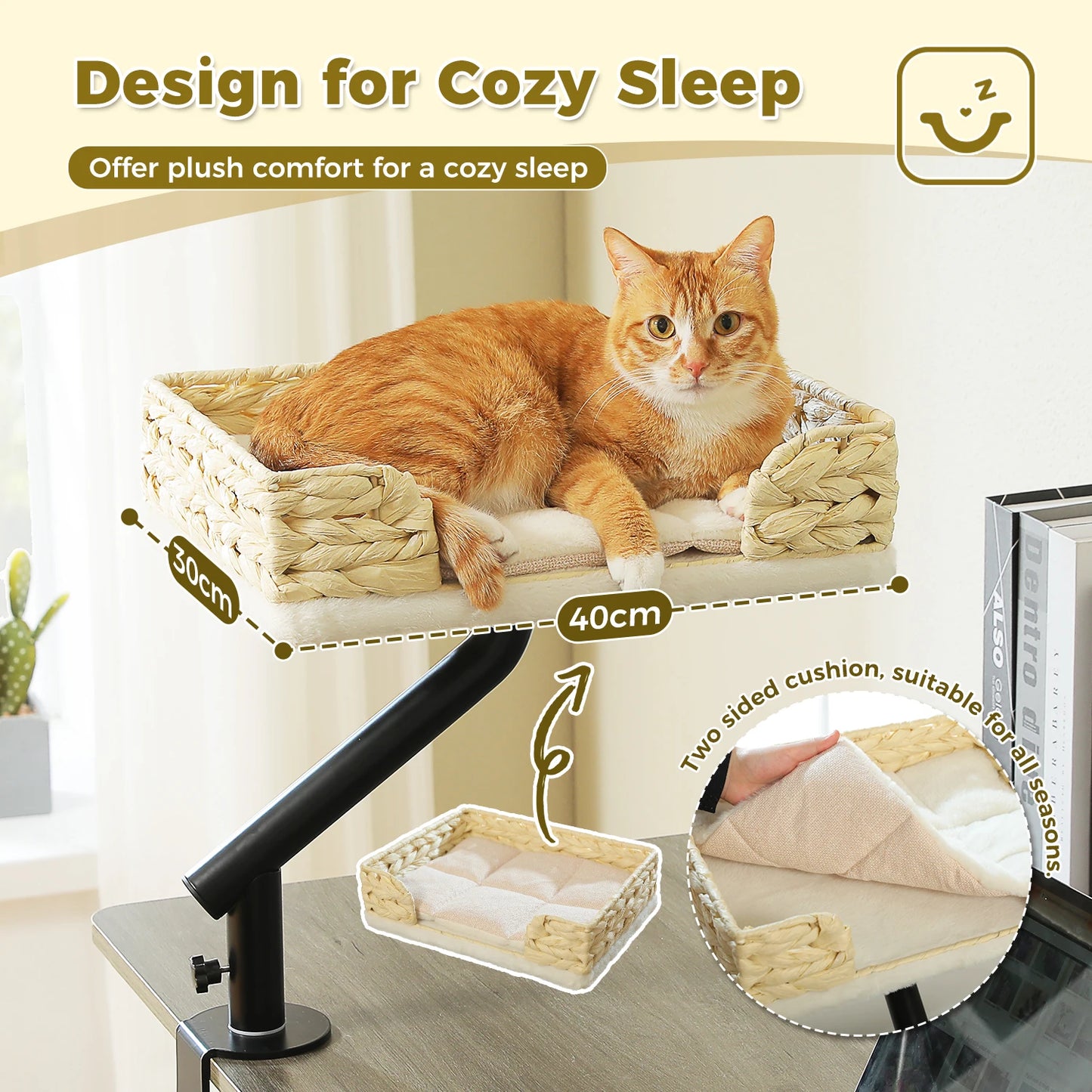 PAWZ Road Rotatable Cat Desk Bed For Indoor Cats Hammock