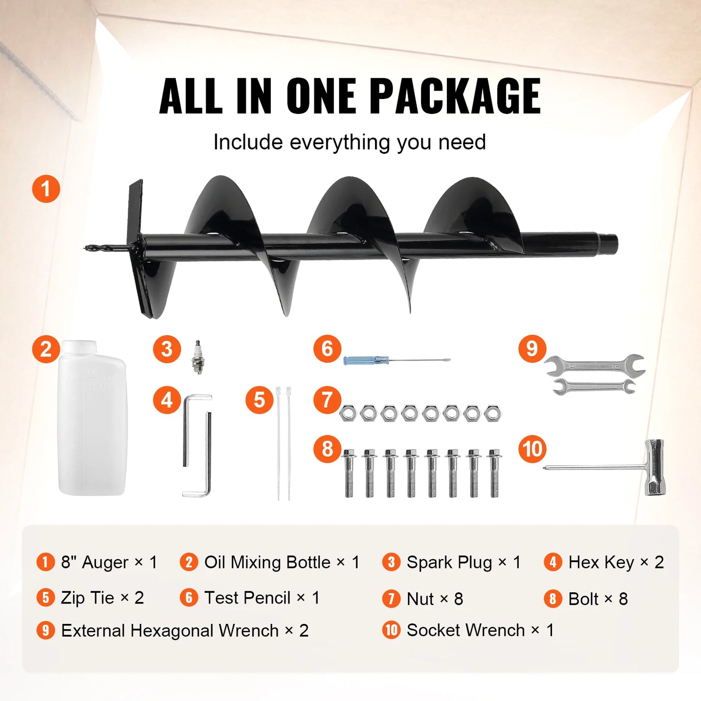 SucceBuy Gas Powered Post Hole Digger Earth Auger Pro