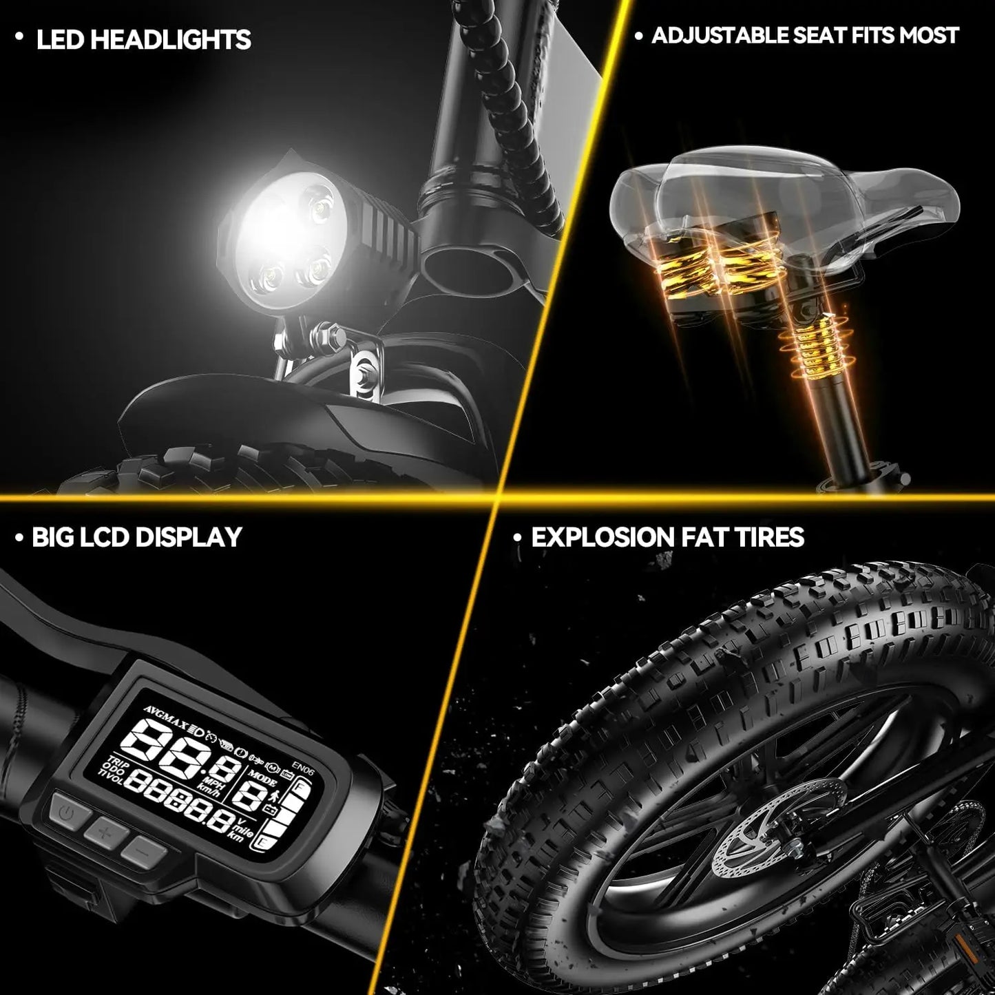 CYBERVELO Mars700 Electric Fat Tire Folding Bicycle