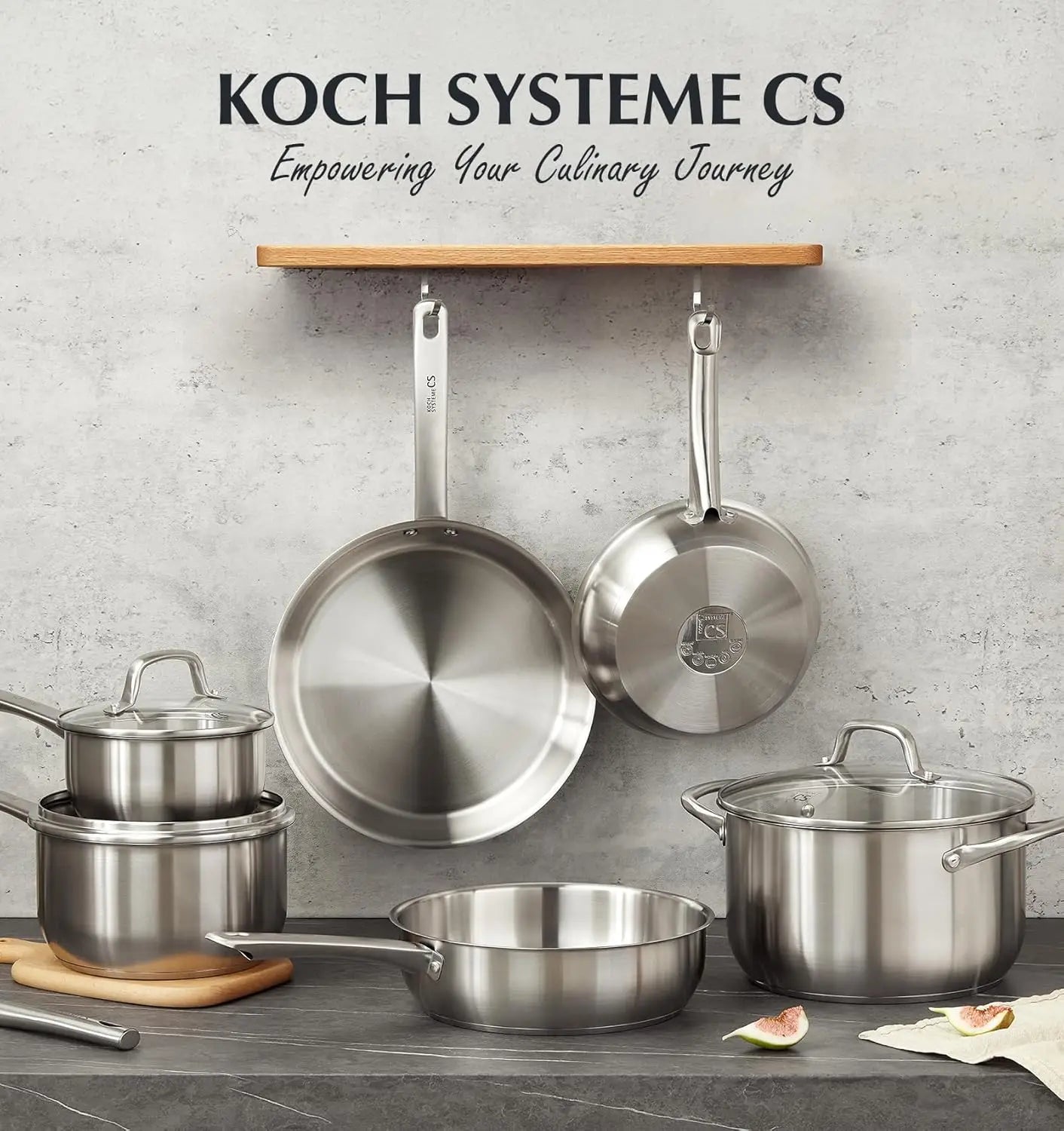 KOCH SYSTEME CS 10-Piece Stainless Steel Induction Cookware Set
