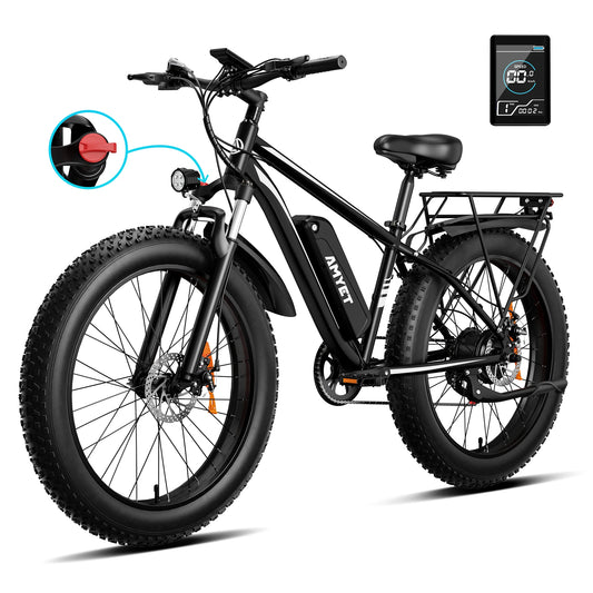 AMYET EB26 Electric Bike 1500W 48V 15Ah Fat Tire Mountain