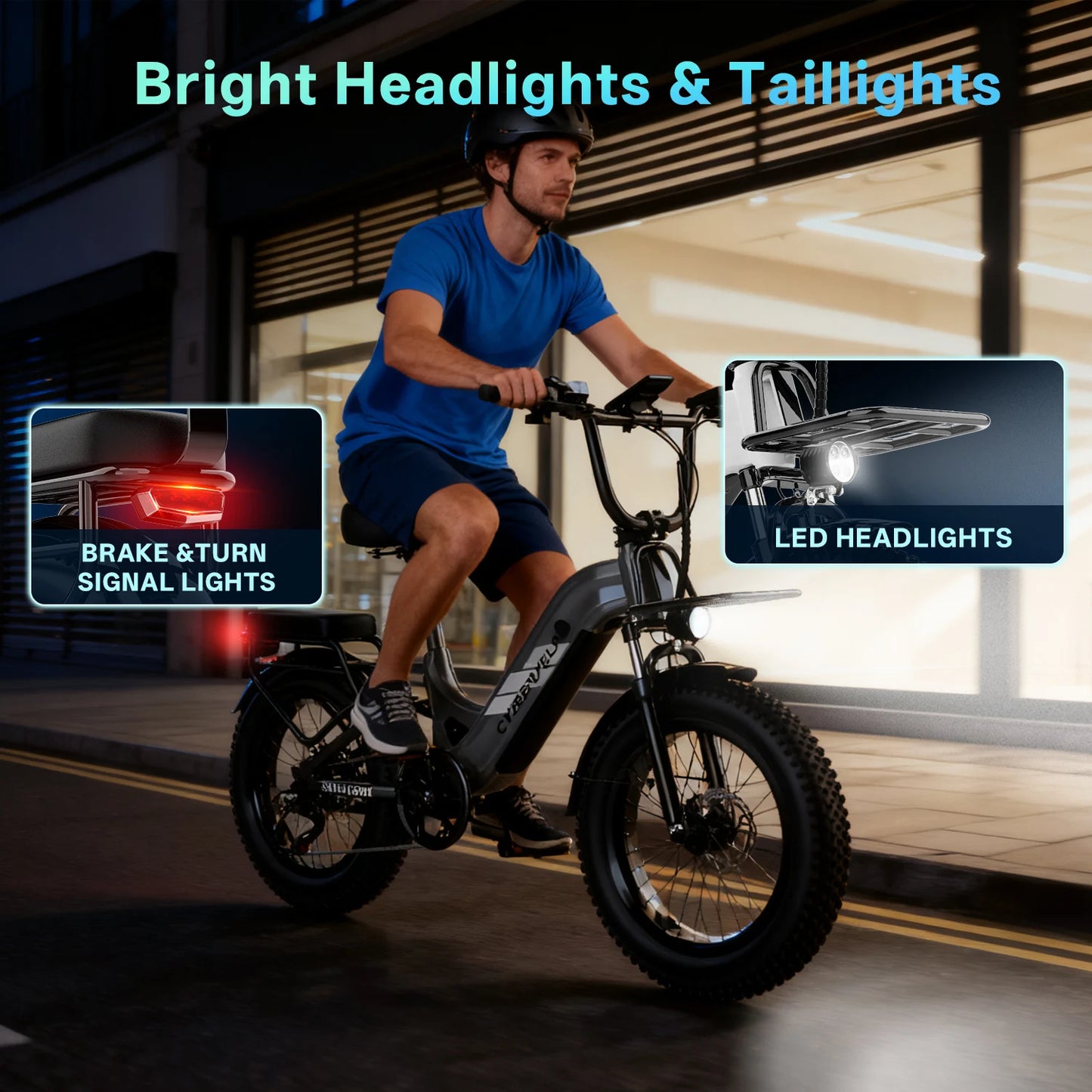 Cybervelo Long Range Electric Commuter Bicycle Featuring Seven Speeds