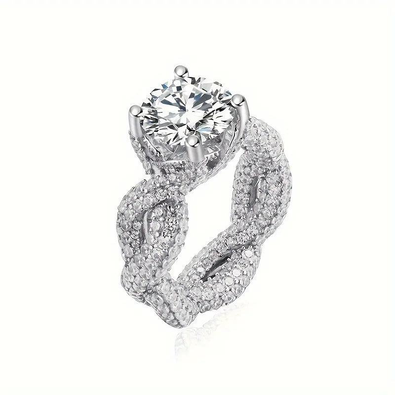 LYEE CYEE 925 Sterling Silver Moissanite Wedding Ring