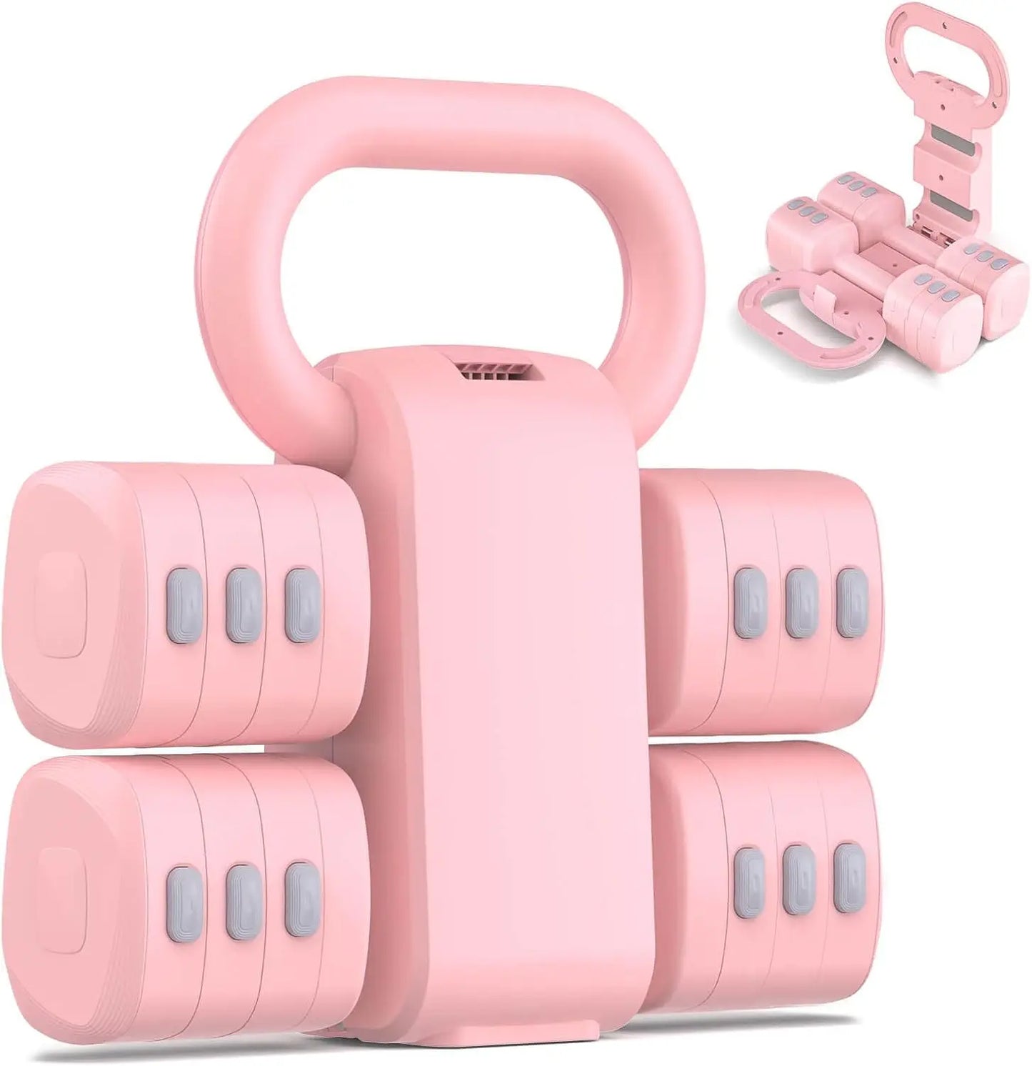 Adjustable Dumbbell Set With Kettlebell Function Four Levels