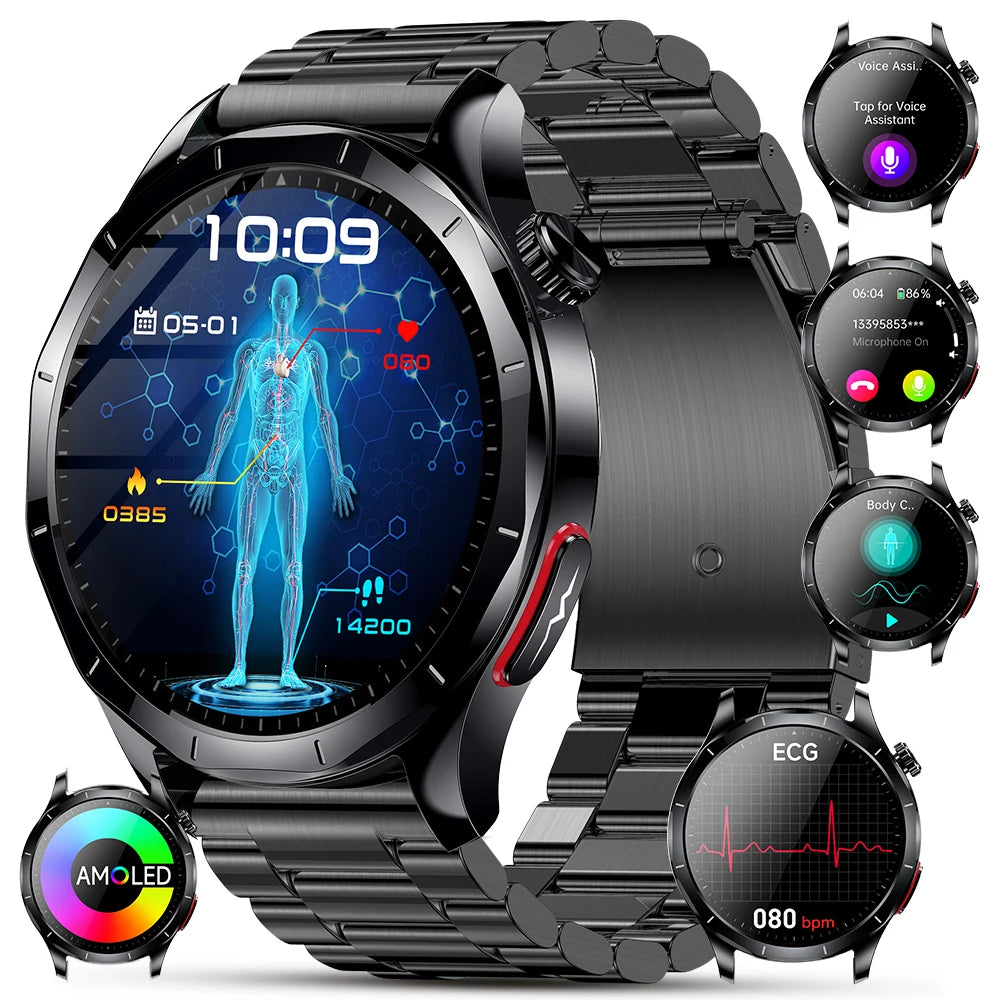 Marsyu ECG PPG Health Smartwatch With BP Heart Rate Monitor
