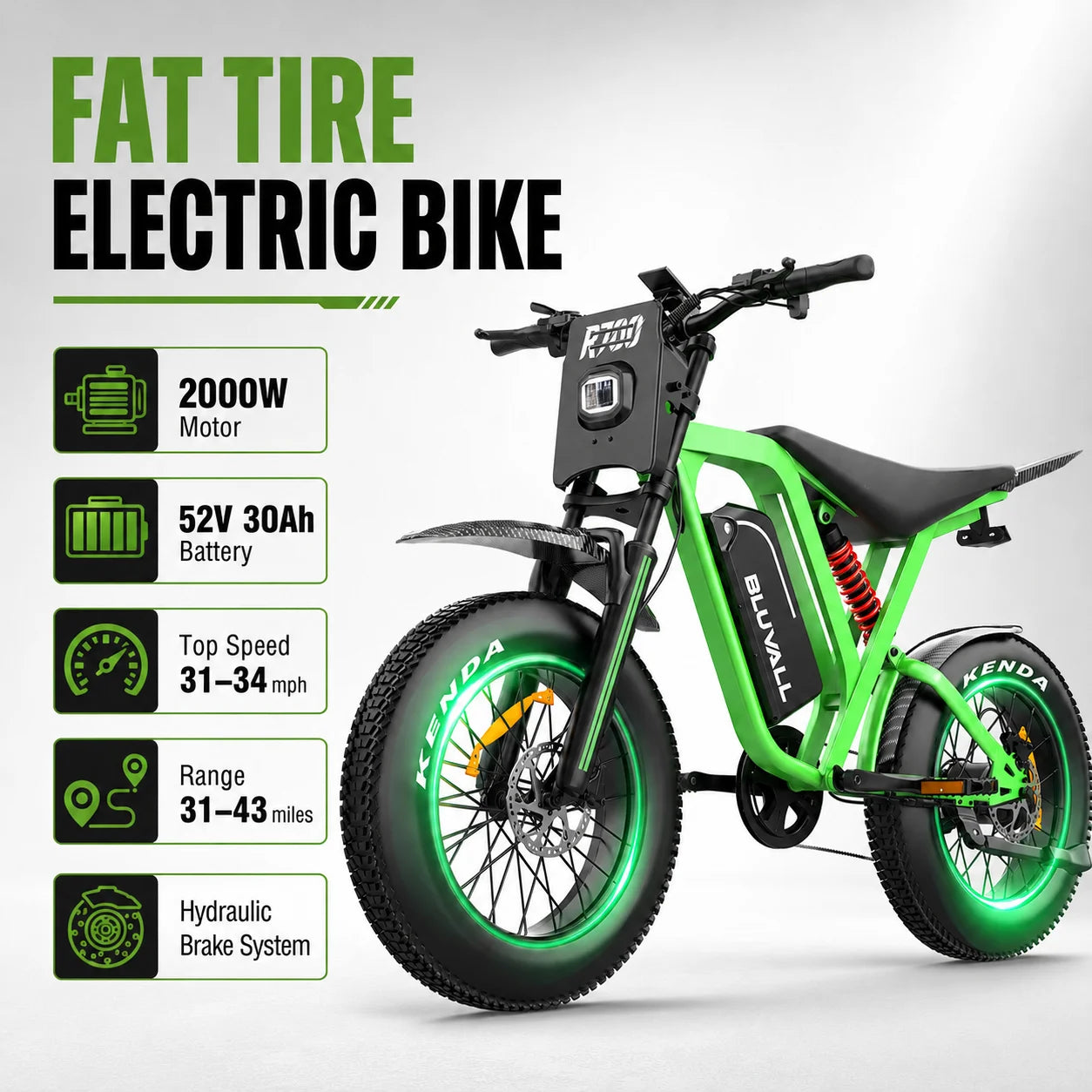 DEEPOWER R700 2500W Electric Dirt Bike 60V Lithium Battery